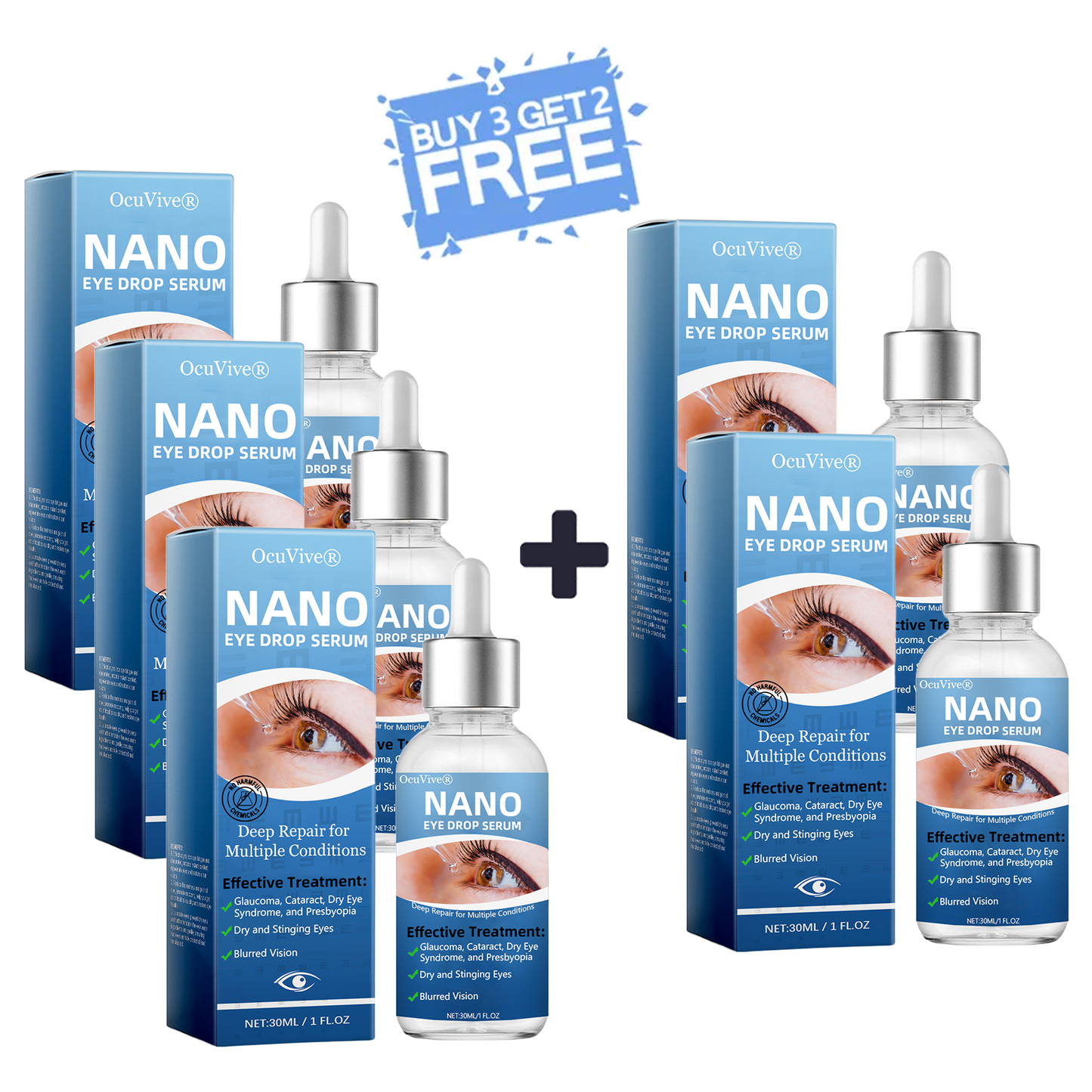 OcuVive® Nano Eye Drops Serum 👩⚕️ Ophthal mologists Recommended (Suitable for presbyopia, dry eye syndrome, glaucoma, cataracts and diabetic retinopathy) 🍀