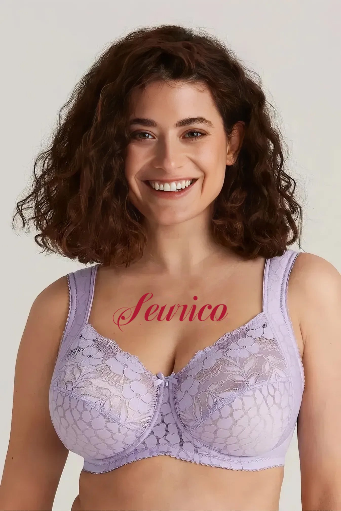 Seurico - 3 Stkš„Damen-Jacquard-BH mit Frontverschluss