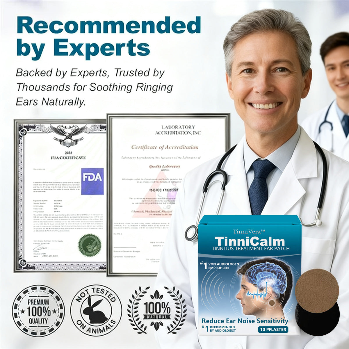 Silence the Ringing — Restore Peace to Your Ears in Just Days with TinniVera™ TinniCalm Tinnitus Treatment Ear Patch 💦💦