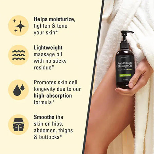 【Last Day Promotion 49% ОFF】🌿Cellunara™ Anti-Cellulite Massage Oil 8oz✨ Smooth & Restore Skin Texture💆♀️