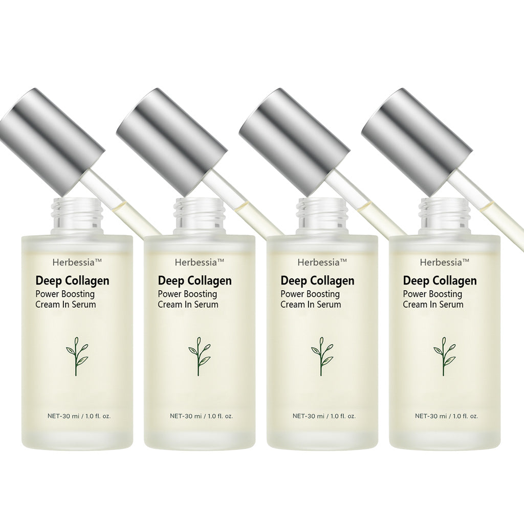 Herbessia™ Deep Collagen Anti-Wrinkle Cream In Serum | lipid-activating botanical extract, Real Collagen, Skin Volumizing, Glass Skin, Elasticity for Aged Skin, Korean Skin Care, Serum for Face, 1.01 fl. oz