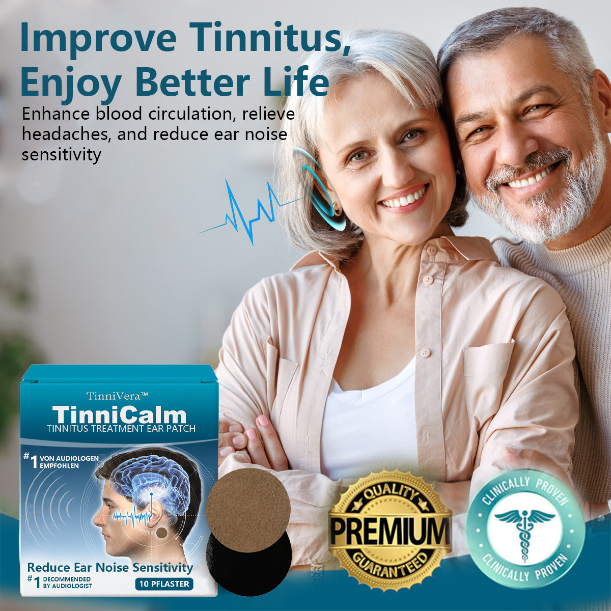 Silence the Ringing — Restore Peace to Your Ears in Just Days with TinniVera™ TinniCalm Tinnitus Treatment Ear Patch 💦