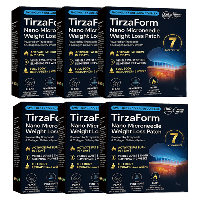 🔥 Best Seller-TirzaForm® SMGT-GLP-1 𝐓𝐢𝐫𝐳𝐞𝐩𝐚𝐭𝐢𝐝𝐞 & 𝐂𝐨𝐥𝐥𝐚𝐠𝐞𝐧 𝐍𝐚𝐧𝐨 𝐌𝐢𝐜𝐫𝐨𝐧𝐞𝐞𝐝𝐥𝐞 𝐖𝐞𝐢𝐠𝐡𝐭 𝐋𝐨𝐬𝐬 𝐏𝐚𝐭𝐜𝐡丨Total Body Wellness: Burn Fat, Balance Blood Sugar, Tighten Skin, Boost Energy