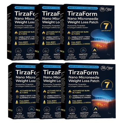 🔥 Best Seller-TirzaForm® SMGT-GLP-1 𝐓𝐢𝐫𝐳𝐞𝐩𝐚𝐭𝐢𝐝𝐞 & 𝐂𝐨𝐥𝐥𝐚𝐠𝐞𝐧 𝐍𝐚𝐧𝐨 𝐌𝐢𝐜𝐫𝐨𝐧𝐞𝐞𝐝𝐥𝐞 𝐖𝐞𝐢𝐠𝐡𝐭 𝐋𝐨𝐬𝐬 𝐏𝐚𝐭𝐜𝐡丨Total Body Wellness: Burn Fat, Balance Blood Sugar, Tighten Skin, Boost Energy