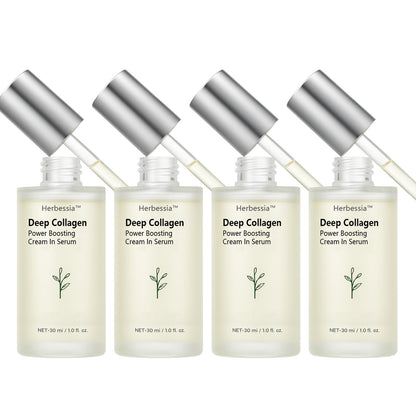 Herbessia™ Deep Collagen Anti-Wrinkle Cream In Serum | lipid-activating botanical extract, Real Collagen, Skin Volumizing, Glass Skin, Elasticity for Aged Skin, Korean Skin Care, Serum for Face, 1.01 fl. oz